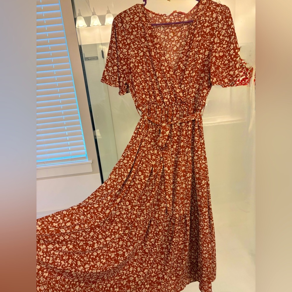 Floral Rust Dress